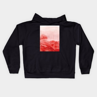 Red watercolor gradient design Kids Hoodie